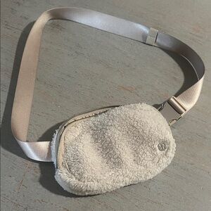 Lululemon Athletica Cream Sherpa Crossbody Bag